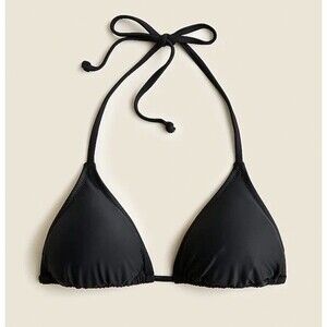 NEW J.Crew Triangle String Bikini TOP Size 2X Black NWT